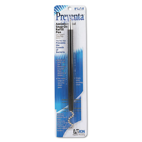 Refill for Preventa Plus and Deluxe Antimicrobial Counter Pens, Medium Conical Tip, Black Ink
