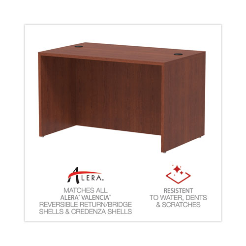 Image of Alera® Valencia Series Straight Front Desk Shell, 47.25" X 29.5" X 29.63", Medium Cherry