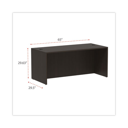 Image of Alera® Valencia Series Straight Front Desk Shell, 65" X 29.5" X 29.63", Espresso