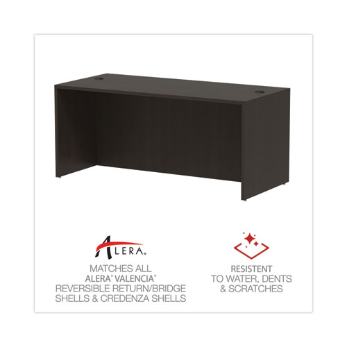 Image of Alera® Valencia Series Straight Front Desk Shell, 65" X 29.5" X 29.63", Espresso