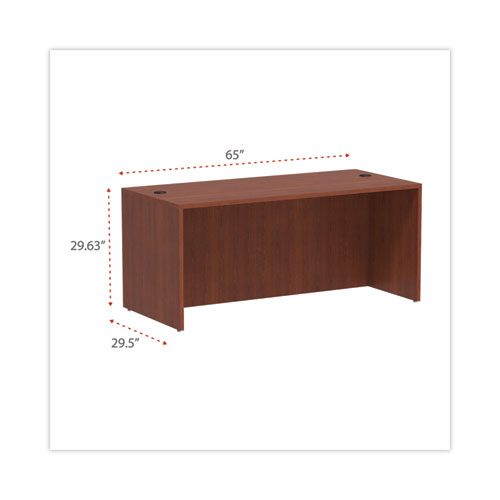 Image of Alera® Valencia Series Straight Front Desk Shell, 65" X 29.5" X 29.63", Medium Cherry