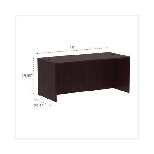 Image of Alera® Valencia Series Straight Front Desk Shell, 65" X 29.5" X 29.63", Mahogany