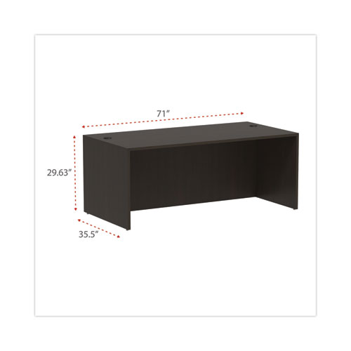 Image of Alera® Valencia Series Straight Front Desk Shell, 71" X 35.5" X 29.63", Espresso
