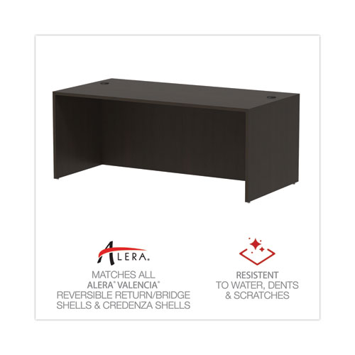 Image of Alera® Valencia Series Straight Front Desk Shell, 71" X 35.5" X 29.63", Espresso