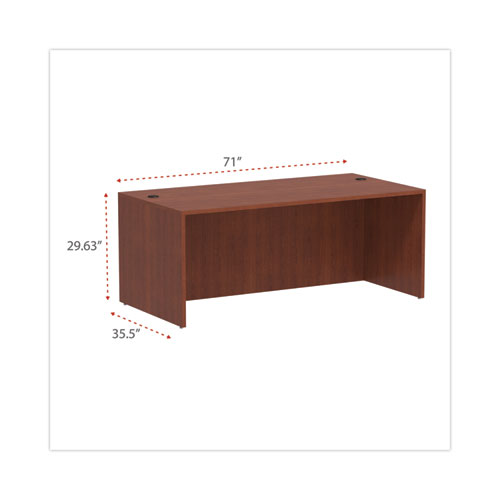 Image of Alera® Valencia Series Straight Front Desk Shell, 71" X 35.5" X 29.63", Medium Cherry
