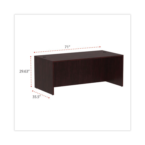 Image of Alera® Valencia Series Straight Front Desk Shell, 71" X 35.5" X 29.63", Mahogany