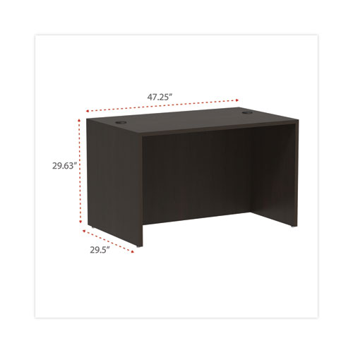 Image of Alera® Valencia Series Straight Front Desk Shell, 47.25" X 29.5" X 29.63", Espresso