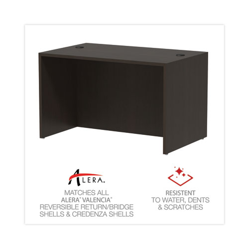 Image of Alera® Valencia Series Straight Front Desk Shell, 47.25" X 29.5" X 29.63", Espresso