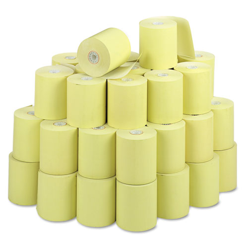 Image of Iconex™ Direct Thermal Printing Thermal Paper Rolls, 3.13" X 230 Ft, Canary, 50/Carton