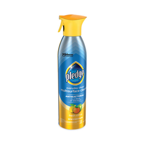 Image of Pledge® Multi Surface Antibacterial Everyday Cleaner, 9.7 Oz Aerosol Spray, 6/Carton