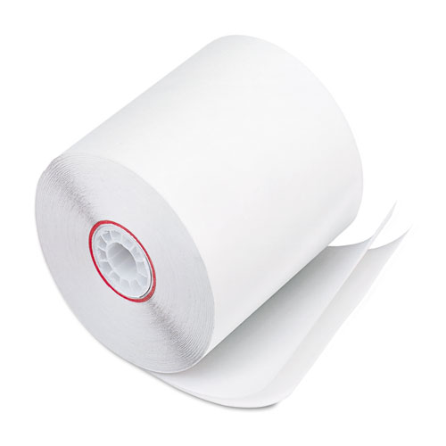 Iconex™ Impact Printing Carbonless Paper Rolls, 3" X 90 Ft, White/White, 50/Carton