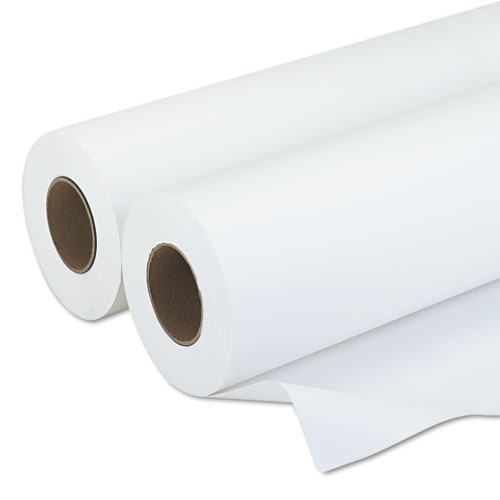 Amerigo Wide-Format Paper, 3" Core, 20 lb Bond Weight, 30" x 500 ft, Smooth White, 2/Pack