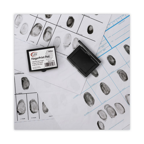 Image of Lee Inkless Fingerprint Pad, 2.25" X 175", Black, 12/Pack