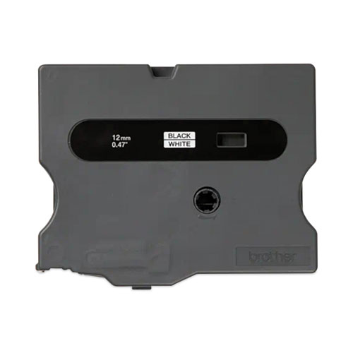 TX Tape Cartridge for PT-8000, PT-PC, PT-30/35, 0.47" x 50 ft, Black on White