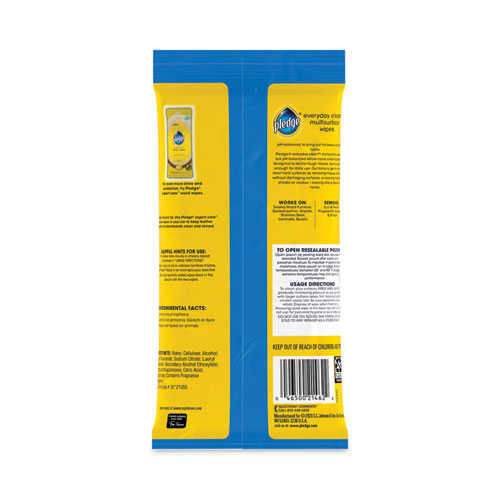 Multi-Surface Cleaner Wet Wipes, Cloth, 7 x 10, Fresh Citrus, White, 25/Pack, 12 Packs/Carton