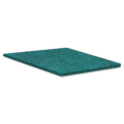 Image of Boardwalk® Medium Duty Scour Pad,  6 X 9, Green, 20/Carton