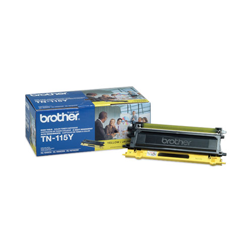 Brother Tn115Y High-Yield Toner, 2,500 Page-Yield, Yellow