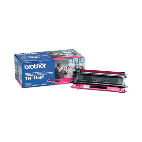Brother Tn115M High-Yield Toner, 4,000 Page-Yield, Magenta