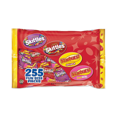 Image of Starburst® Skittles And Starburst Fun Size Variety Pack, 6 Lb 8.4 Oz Bag, Ships In 1-3 Business Days