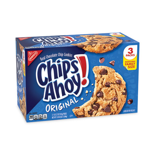 Image of Nabisco® Chips Ahoy Chocolate Chip Cookies, 3 Resealable Bags, 3 Lb 6.6 Oz Box, Ships In 1-3 Business Days