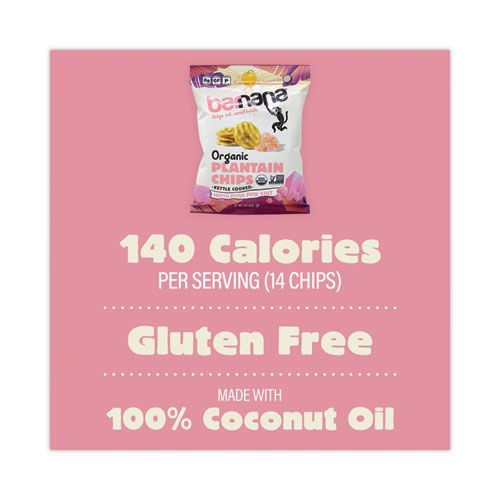 Himalayan Pink Sea Salt Plantain Chips, 2 oz Bags, 12/Pack