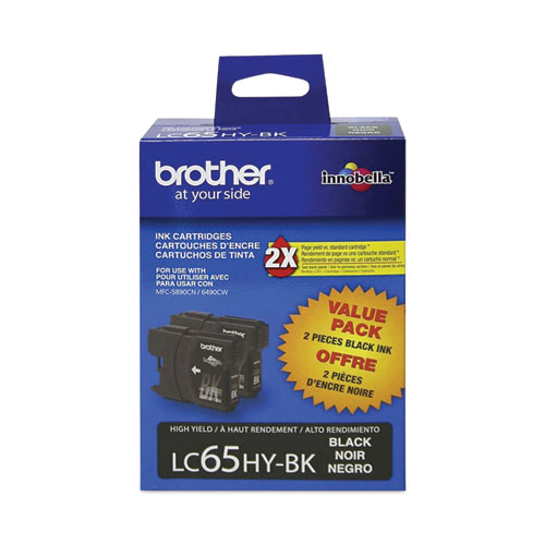 Image of Brother Lc652Pks Innobella High-Yield Ink, 900 Page-Yield, Black, 2/Pack