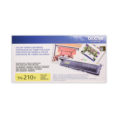Image of Brother Tn210Y Toner, 1,400 Page-Yield, Yellow