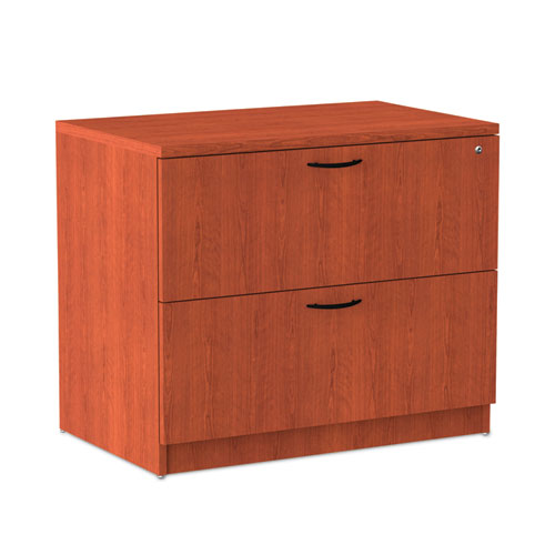 Image of Alera® Valencia Series Lateral File, 2 Legal/Letter-Size File Drawers, Medium Cherry, 34" X 22.75" X 29.5"