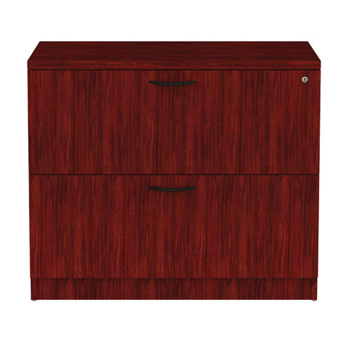 Alera Valencia Series Lateral File, 2 Legal/Letter-Size File Drawers, Mahogany, 34" x 22.75" x 29.5"