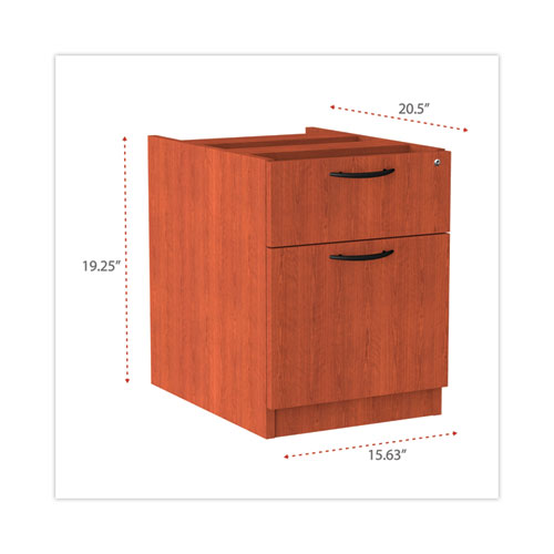 Alera Valencia Series Hanging Pedestal File, Left/Right, 2-Drawer: Box/File, Legal/Letter, Cherry, 15.63 x 20.5 x 19.25