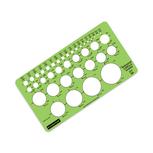 Image of Staedtler® Templates, 39 Circles, 4 X 7.25, Green