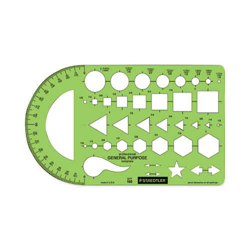 Image of Templates, 40 Geometric Shapes, 5.5 x 9.5, Green