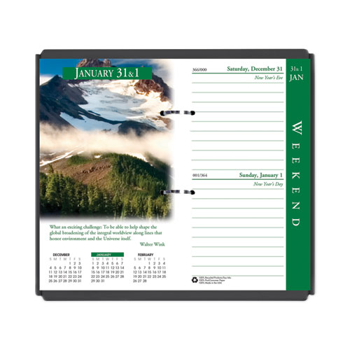 Earthscapes Desk Calendar Refill, Nature Photography, 3.5 x 6, White/Multicolor Sheets, 12-Month (Jan to Dec): 2024