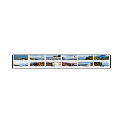 Image of House Of Doolittle™ Earthscapes Recycled Monthly Desk Pad Calendar, Coastlines Photos, 18.5 X 13, Black Binding/Corners,12-Month (Jan-Dec): 2024
