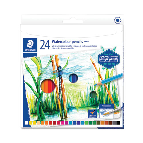 Watercolor Pencils, 2.9 mm, Assorted Lead/Barrel Colors, 24/Pack