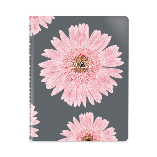 Essential Collection Daisy Weekly Appointment Book, Columnar Format, 11 x 8.5, Navy/Gray/Pink Cover, 12-Month (Jan-Dec): 2024