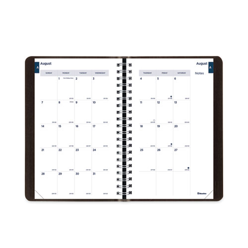 Academic Daily/Monthly Planner, 8 x 5, Black Cover, 12-Month (Aug to July): 2024 to 2025