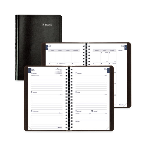 Academic Weekly/Monthly Planner, 8 x 5, Black Cover, 13-Month (Jul to Aug): 2023 to 2024