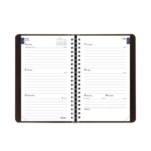 Image of Blueline® Academic Weekly/Monthly Planner, 8 X 5, Black Cover, 13-Month (Jul To Aug): 2023 To 2024