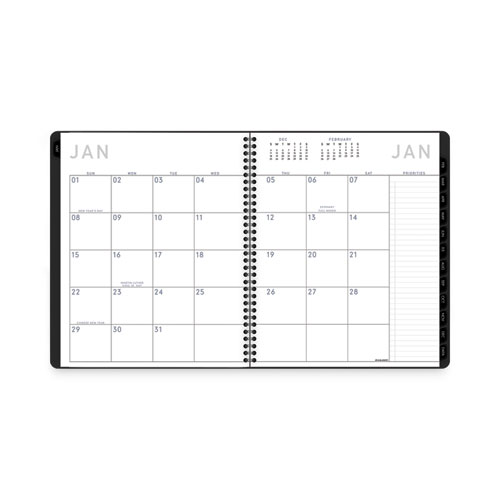 Image of At-A-Glance® Contemporary Lite Monthly Planner, Contemporary Lite Artwork, 11 X 9, Black Cover, 12-Month (Jan To Dec): 2024