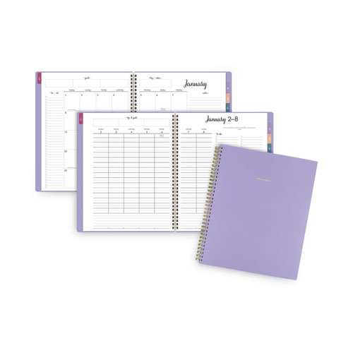 Image of Harmony Weekly/Monthly Poly Planner, 11 x 8.5, Lilac Cover, 13-Month (Jan to Jan): 2023 to 2024