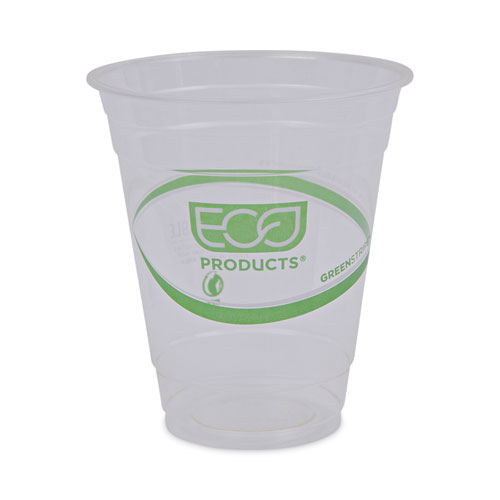 Eco-Products® Greenstripe Renewable And Compostable Cold Cups, 12 Oz, Clear, 50/Pack, 20 Packs/Carton
