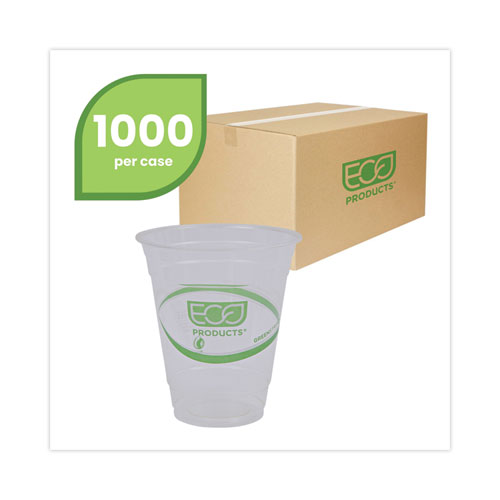 Image of Eco-Products® Greenstripe Renewable And Compostable Cold Cups, 12 Oz, Clear, 50/Pack, 20 Packs/Carton