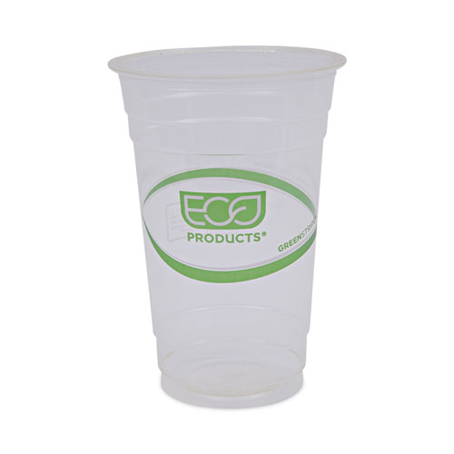 GreenStripe Renewable and Compostable Cold Cups, 20 oz, Clear, 50/Pack, 20 Packs/Carton
