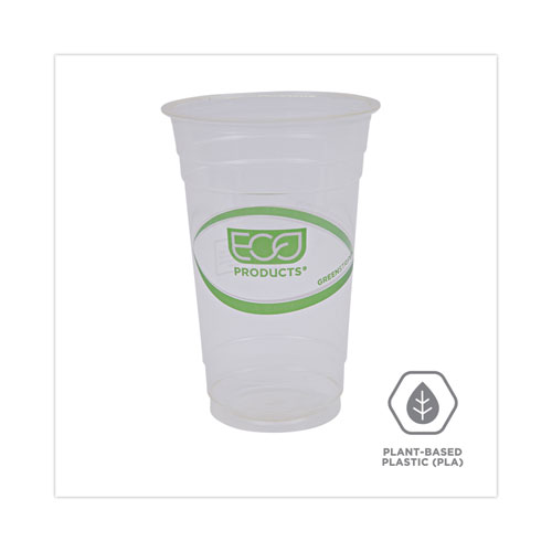 GreenStripe Renewable and Compostable Cold Cups, 20 oz, Clear, 50/Pack, 20 Packs/Carton