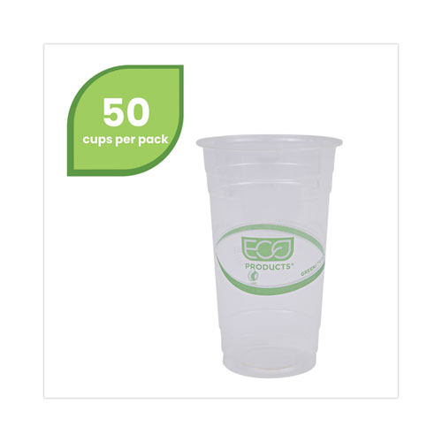 Image of Eco-Products® Greenstripe Renewable And Compostable Pla Cold Cups, 24 Oz, 50/Pack, 20 Packs/Carton