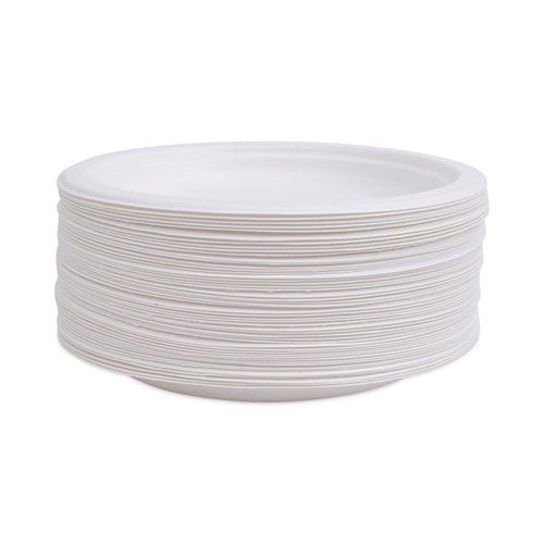 Image of Eco-Products® Renewable Sugarcane Plates Convenience Pack, 6" Dia, Natural White, 50/Pack