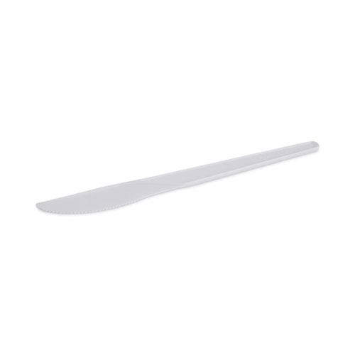 Image of Eco-Products® Plantware Compostable Cutlery, Knife, 6", Pearl White, 50/Pack, 20 Pack/Carton