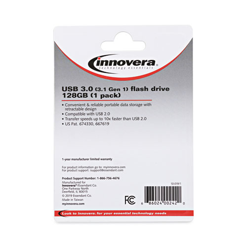 Image of Innovera® Usb 3.0 Flash Drive, 128 Gb