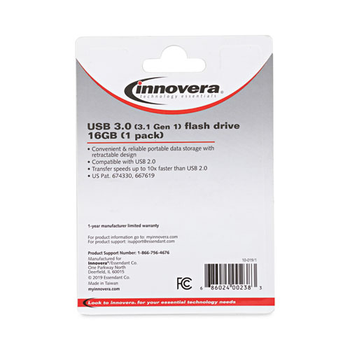 Image of Innovera® Usb 3.0 Flash Drive, 16 Gb